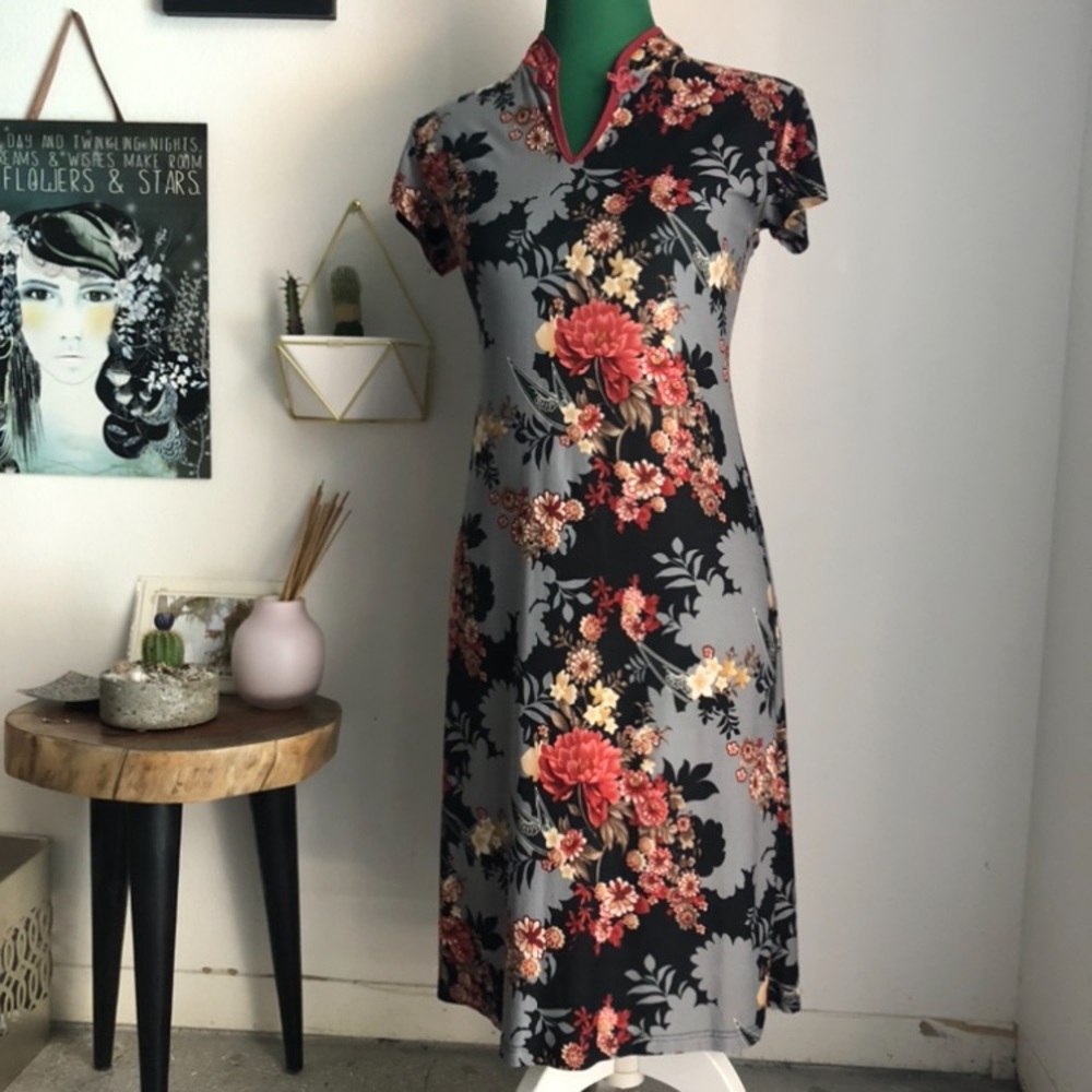 Floral Qipao/ Cheongsam Dress